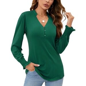 Rapbin Womens V Neck Puff(See Description‎ for measuremnts)